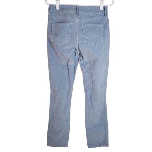NYDJ Powder Blue Corduroy Stretch Mini Boot Cut Pants Size 4 - Picture 5 of 17